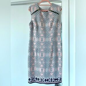 Geometric Printed Sheath Dress